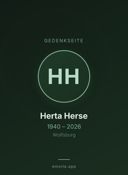 Gedenkportrait von Herta Herse