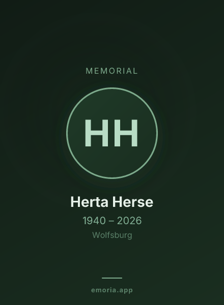 Memorial portrait of Herta Herse