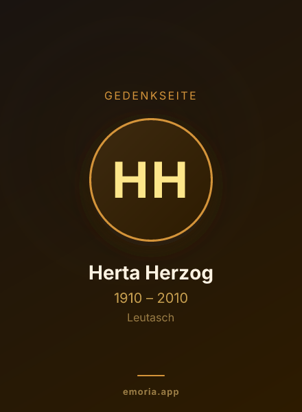 Gedenkportrait von Herta Herzog
