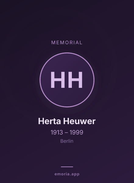Memorial portrait of Herta Heuwer