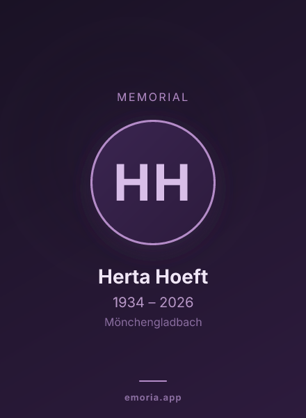 Memorial portrait of Herta Hoeft
