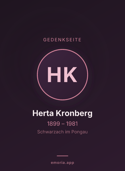 Gedenkportrait von Herta Kronberg