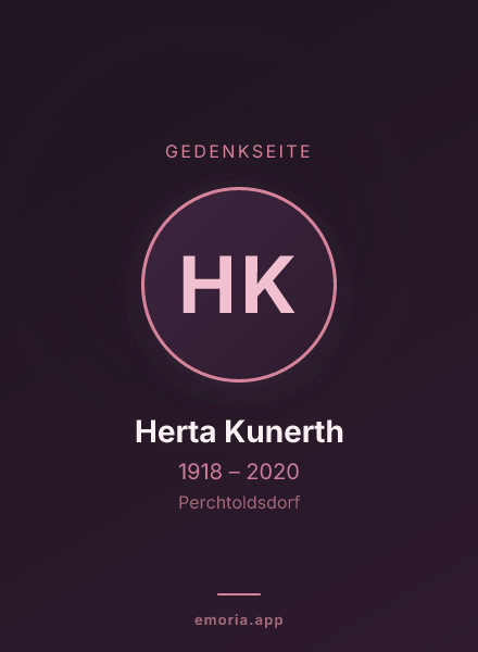 Gedenkportrait von Herta Kunerth