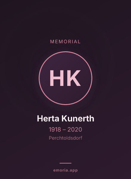 Memorial portrait of Herta Kunerth