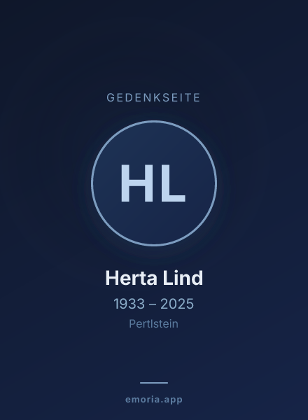 Gedenkportrait von Herta Lind