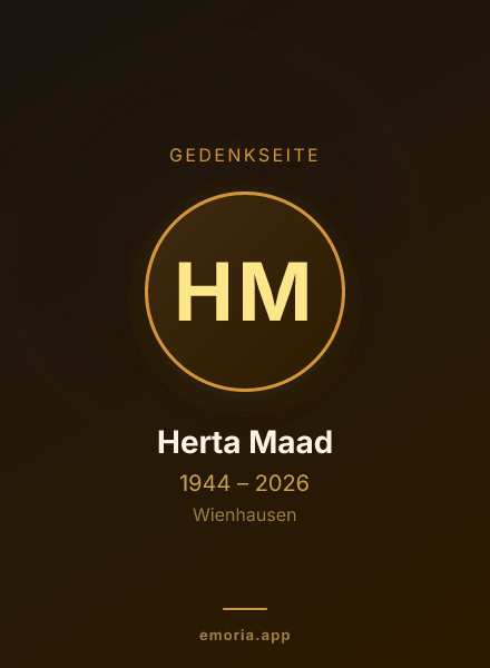 Gedenkportrait von Herta Maad