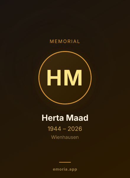 Memorial portrait of Herta Maad