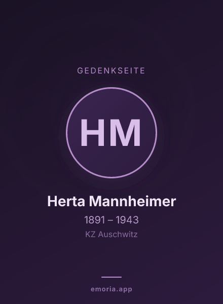 Gedenkportrait von Herta Mannheimer