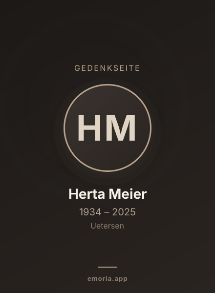 Gedenkportrait von Herta Meier