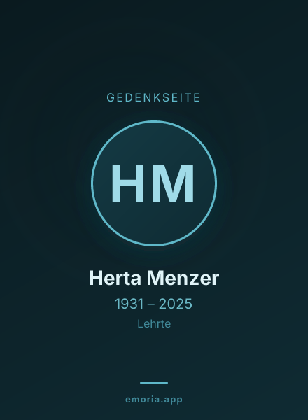 Gedenkportrait von Herta Menzer