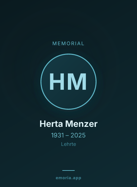 Memorial portrait of Herta Menzer