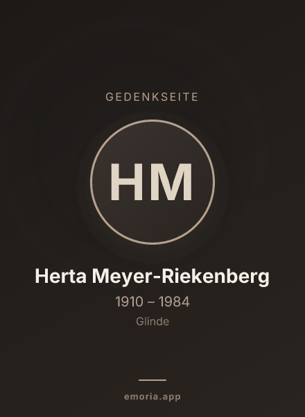Gedenkportrait von Herta Meyer-Riekenberg
