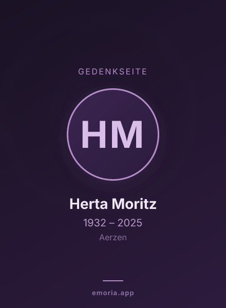 Gedenkportrait von Herta Moritz