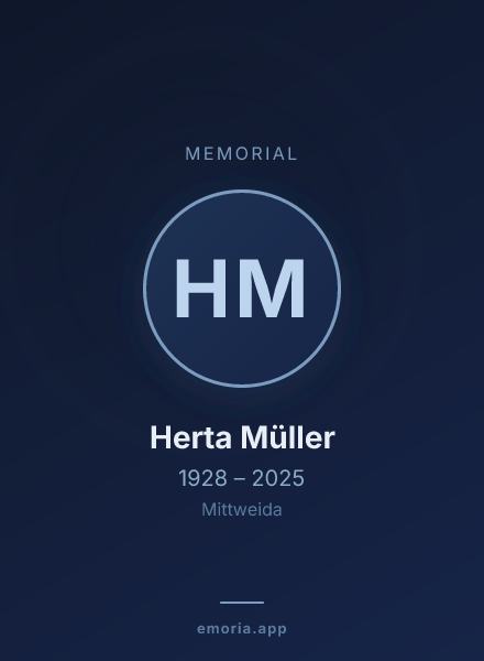 Memorial portrait of Herta Müller