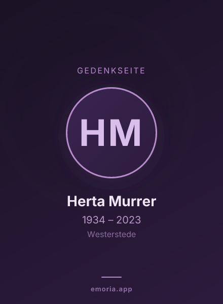Gedenkportrait von Herta Murrer
