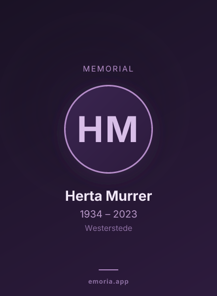 Memorial portrait of Herta Murrer