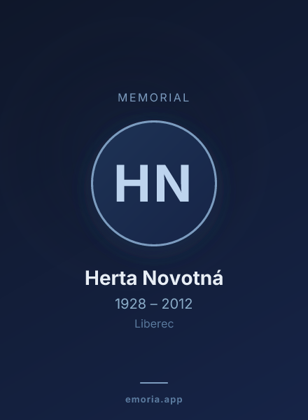 Memorial portrait of Herta Novotná