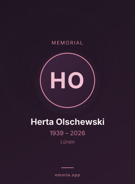 Memorial portrait of Herta Olschewski
