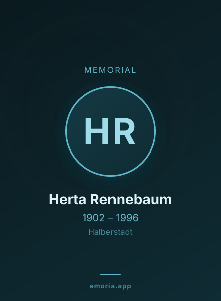 Memorial portrait of Herta Rennebaum