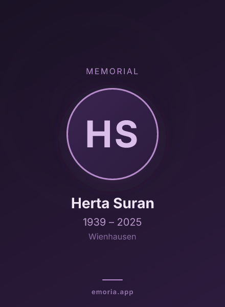 Memorial portrait of Herta Suran