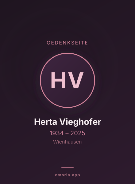 Gedenkportrait von Herta Vieghofer