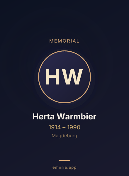 Memorial portrait of Herta Warmbier