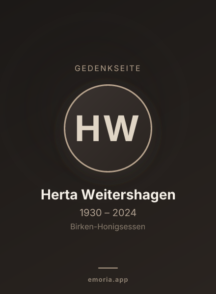 Gedenkportrait von Herta Weitershagen