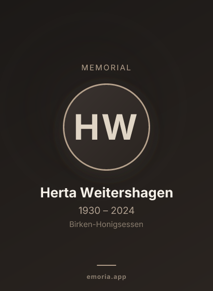 Memorial portrait of Herta Weitershagen