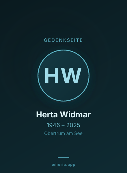 Gedenkportrait von Herta Widmar