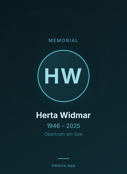 Memorial portrait of Herta Widmar