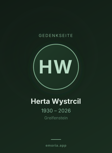 Gedenkportrait von Herta Wystrcil