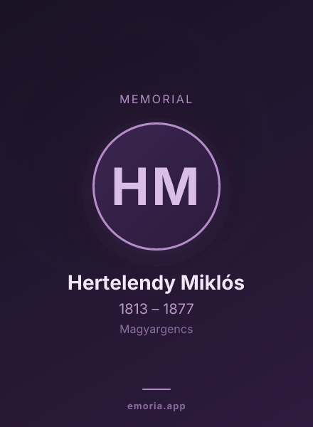 Memorial portrait of Hertelendy Miklós