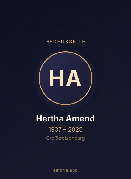 Gedenkportrait von Hertha Amend