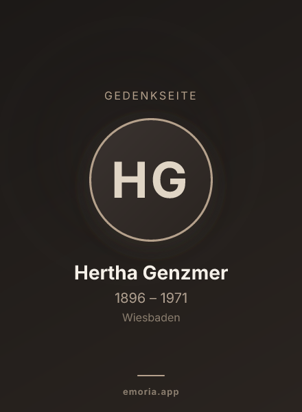 Gedenkportrait von Hertha Genzmer