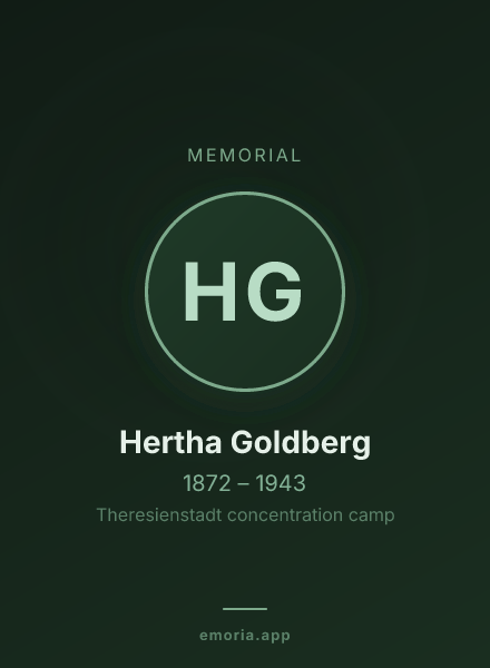 Memorial portrait of Hertha Goldberg