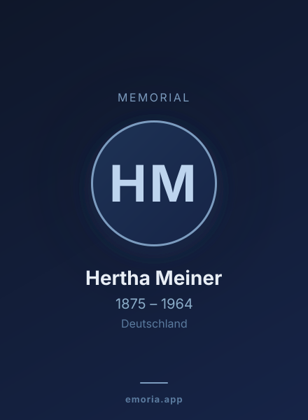 Memorial portrait of Hertha Meiner