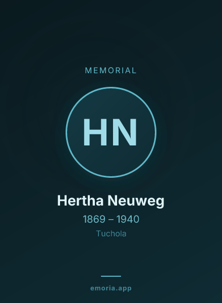 Memorial portrait of Hertha Neuweg