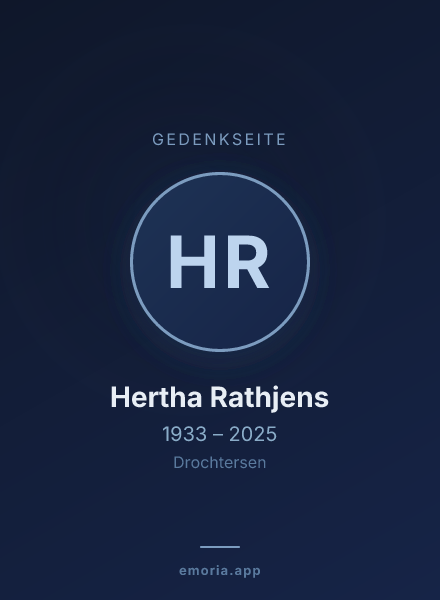 Gedenkportrait von Hertha Rathjens