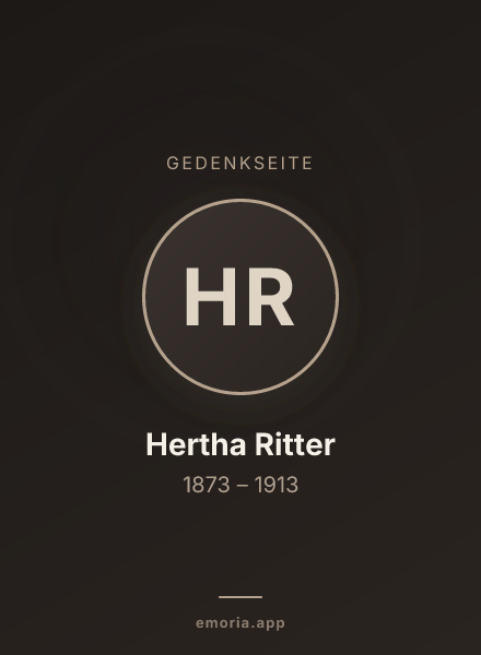 Gedenkportrait von Hertha Ritter