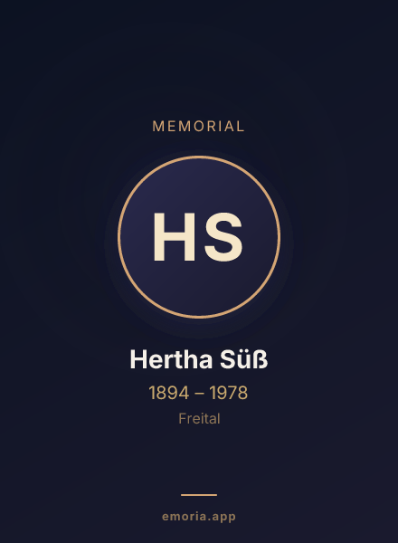 Memorial portrait of Hertha Süß