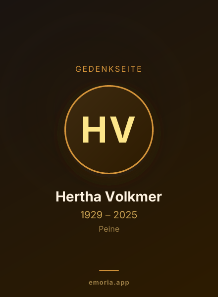 Gedenkportrait von Hertha Volkmer