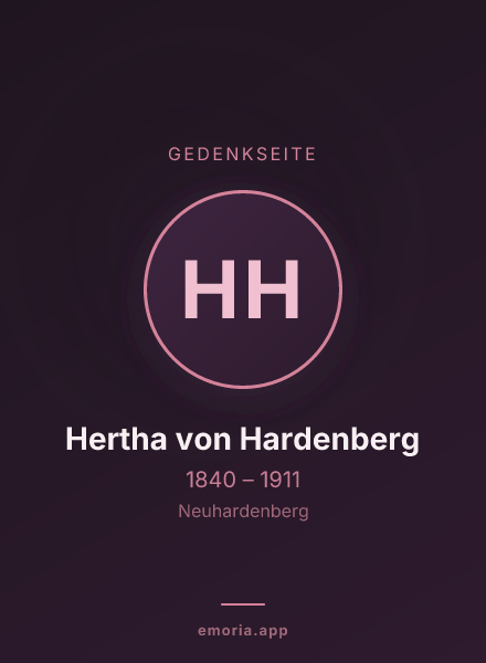 Gedenkportrait von Hertha von Hardenberg