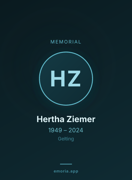 Memorial portrait of Hertha Ziemer
