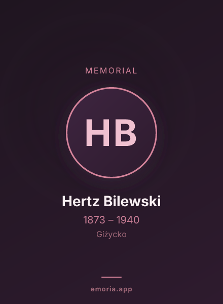 Memorial portrait of Hertz Bilewski