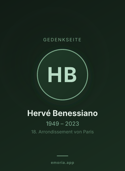 Gedenkportrait von Hervé Benessiano