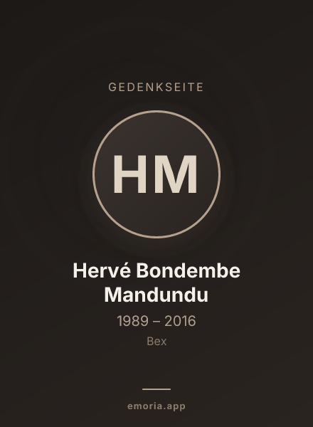 Gedenkportrait von Hervé Bondembe Mandundu