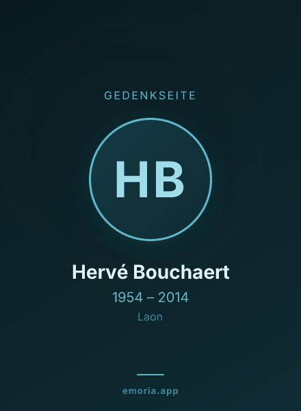 Gedenkportrait von Hervé Bouchaert