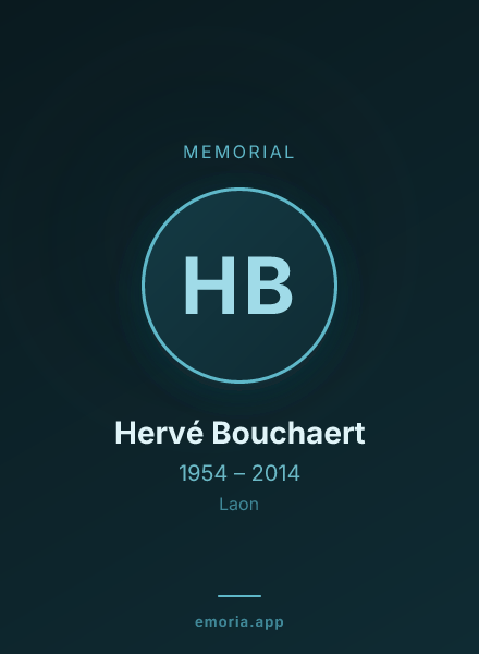 Memorial portrait of Hervé Bouchaert