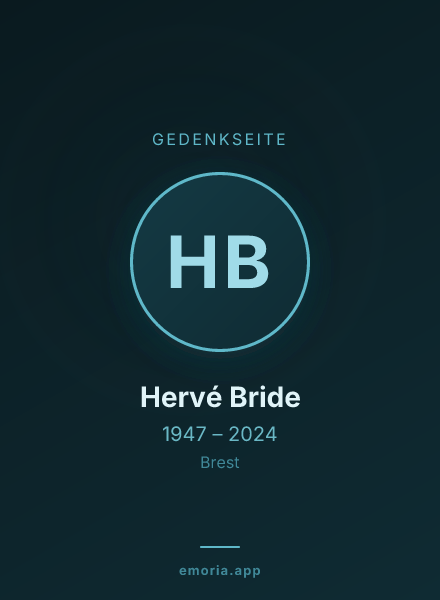 Gedenkportrait von Hervé Bride