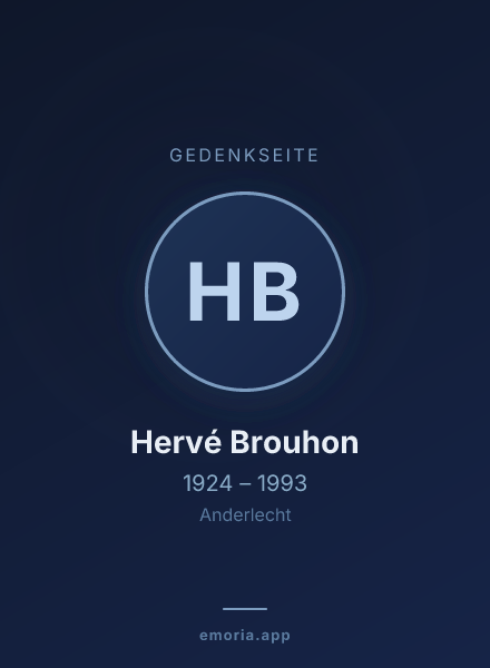 Gedenkportrait von Hervé Brouhon